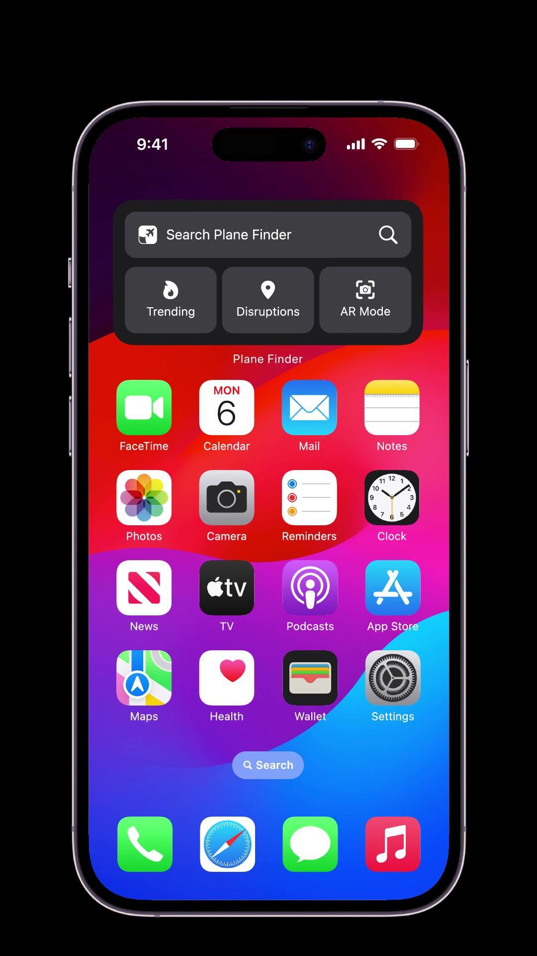 Introducing our first customisable iOS Widget 🥳 Pick the buttons that match your interests. Free update out now #planefinder #planefinderapp #avgeeks #aviationlovers #apple #ios #widget 