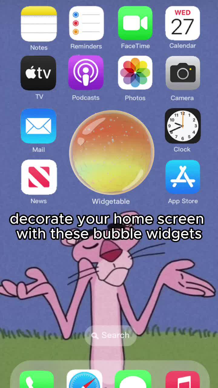 Decorate your home screen with beautiful bubble widget