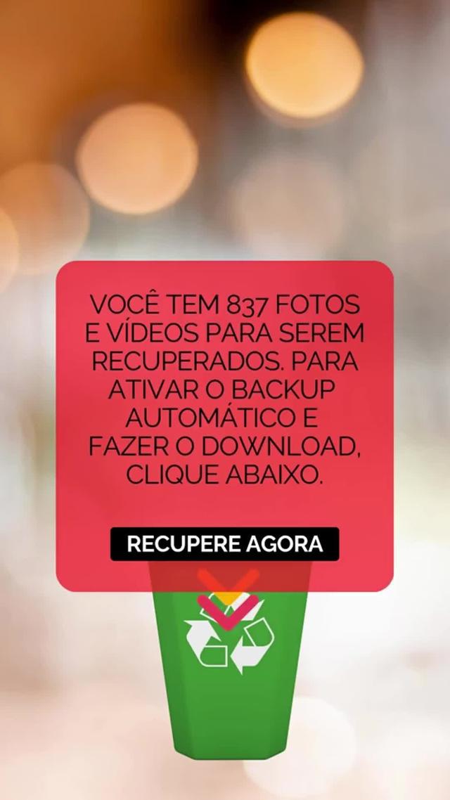 Recupere as fotos que foram apagadas em instantes. Saiba mais abaixo.