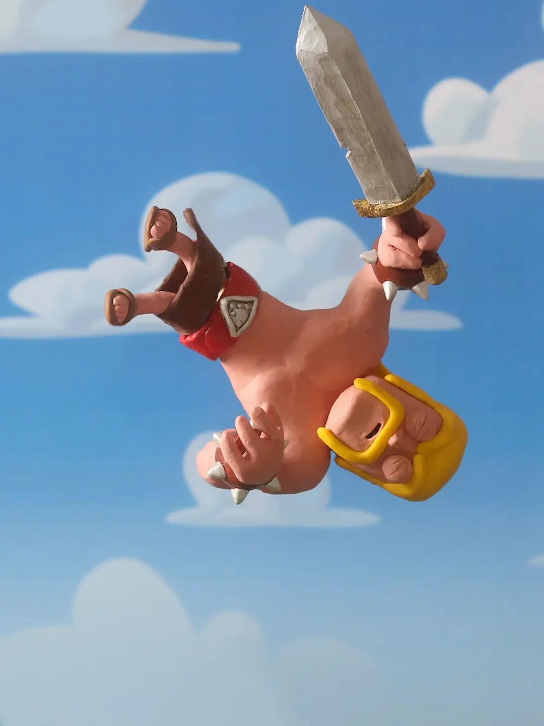 And that, my friends, is called perseverance! #clashofclans #clash #coc #clayanimation #animation #barbarian #supercell
