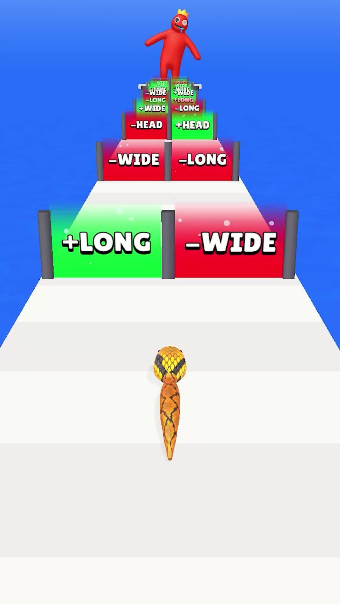 Try to reach the end whole, make the biggest snake