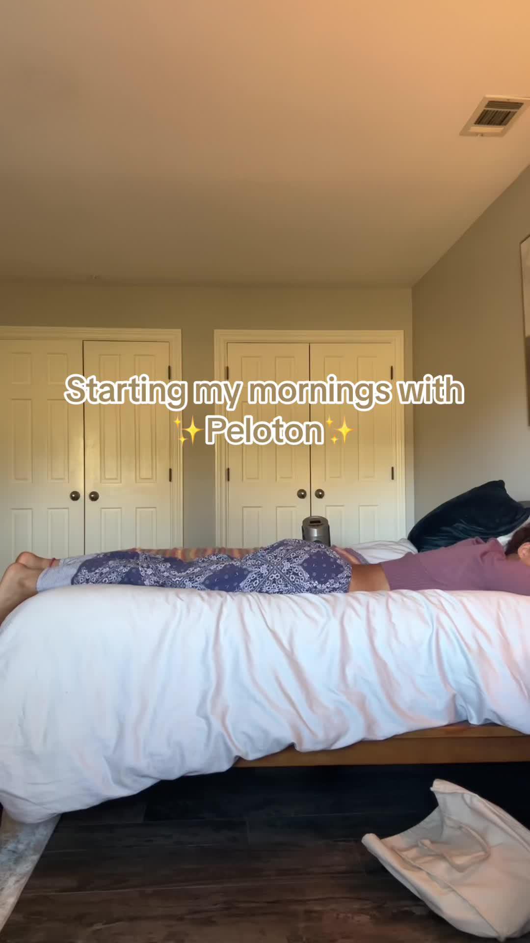 Starting the morning stress free, with the @Peloton app, try it for free now #ad #peloton #fyp #foryoupage #yoga #mindfulness #healthandwelness #fitness #morningroutine #vlog #minivlog