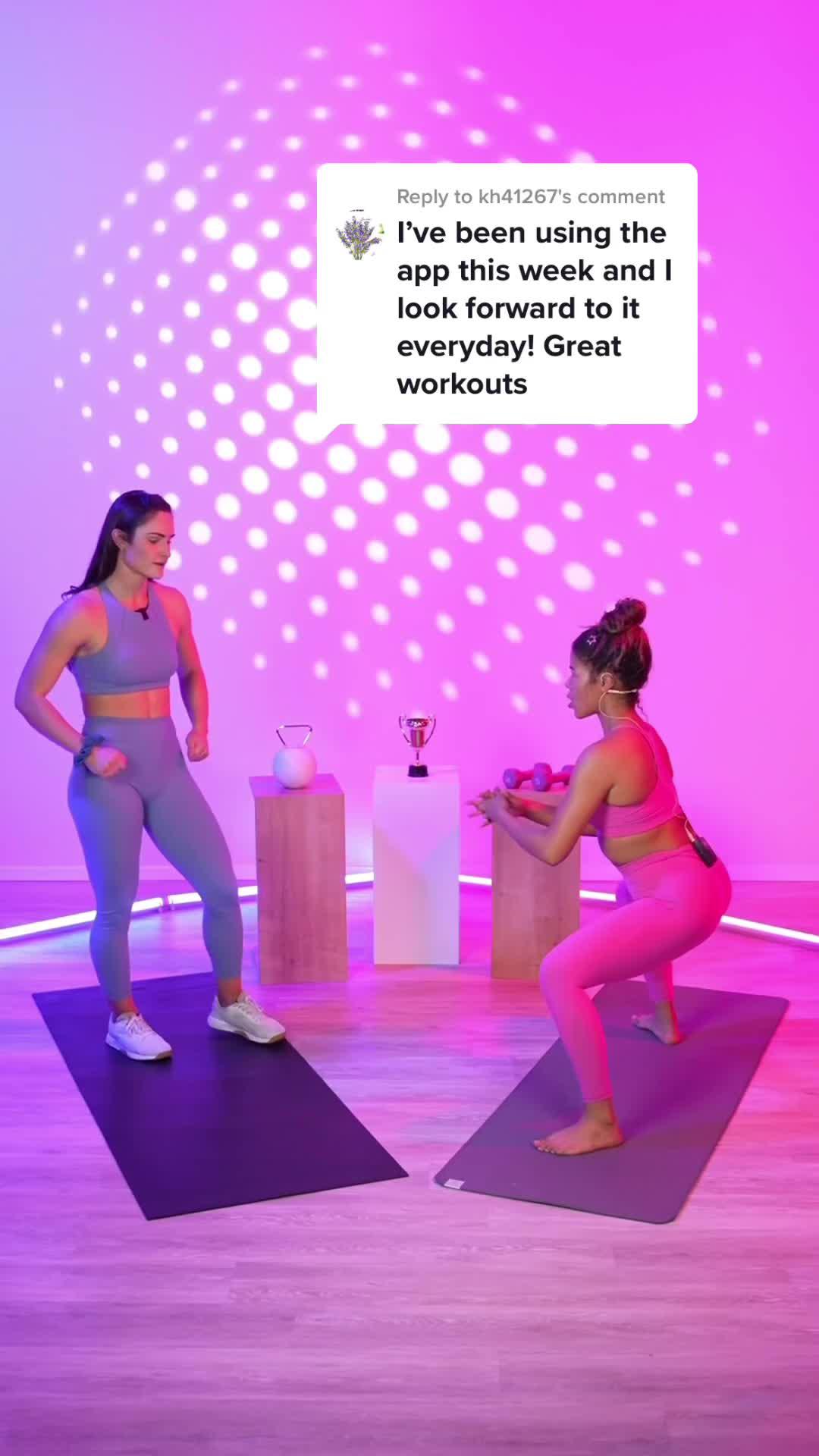 Replying to @kh41267 fun and enjoyable indeed! The in app live workouts are my fav!! 🥰🔥 have you tried them yet?!! #workoutmotivation #weightloss #homeworkout #growwithjoapp