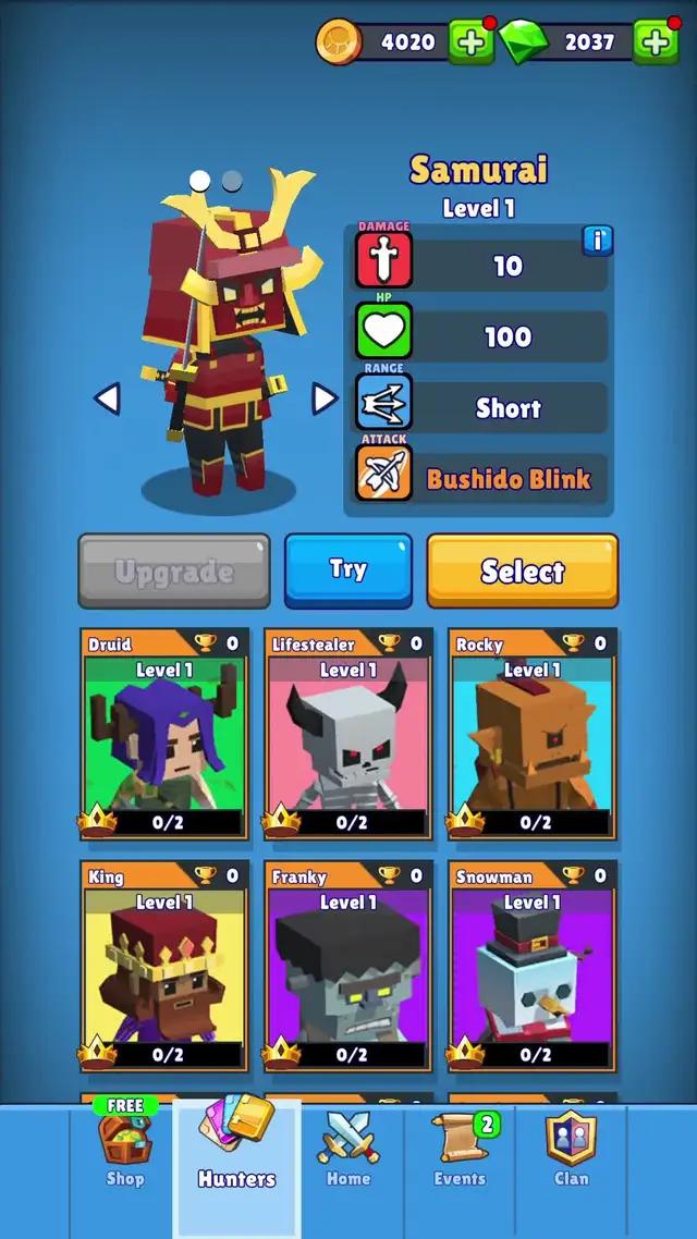 Compete with other players hunting monsters. Will you be the last warrior standing?