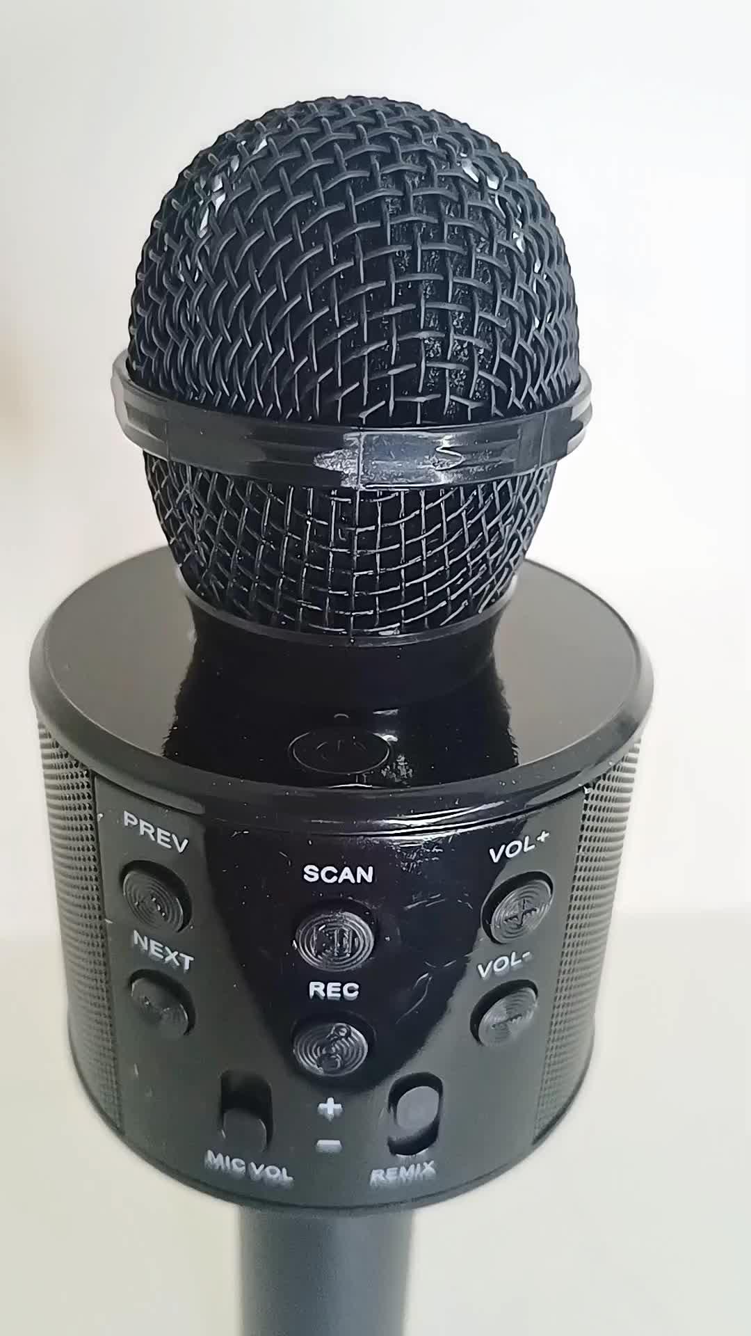 Microfone Sem Fio Youtuber Bluetooth Infantil Reporter Cor Preto