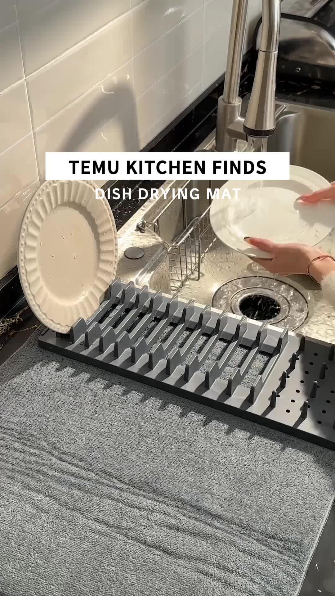 Say goodbye to wet dishes with our convenient drying rack holder. 🍽️💧🔎 Search code dpt7383 on Temu for this amazing product! #Temu #TemuFinds