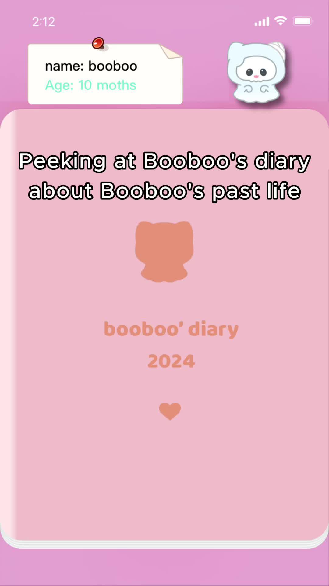 Peeping at booboo's diary about booboo's past life