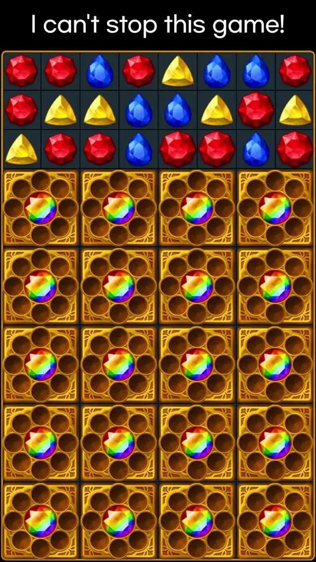 Match and combine sparkling jewels to solve puzzles!