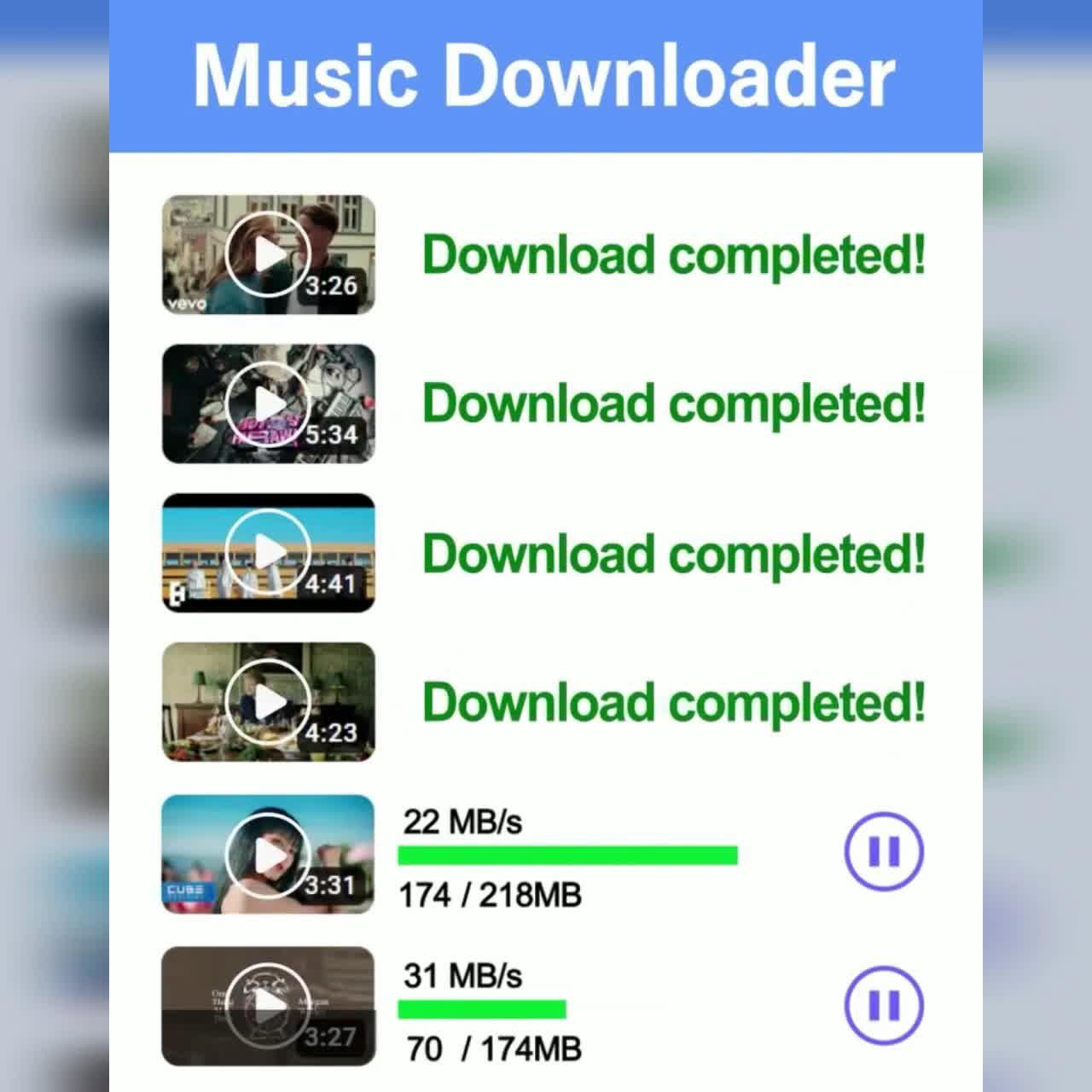 Special for Android users! This app has millions of songs that you can download for free.