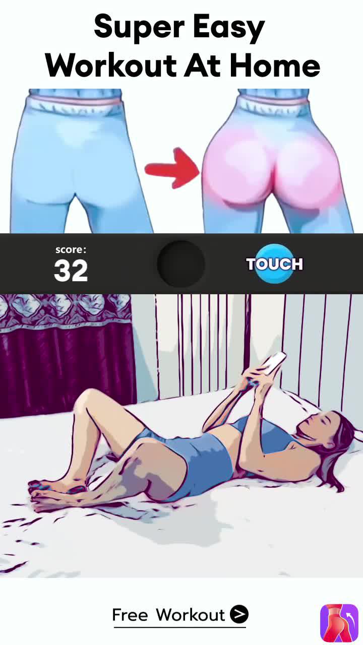 Lazy girl workout! Workout at home at any time, without equipment.