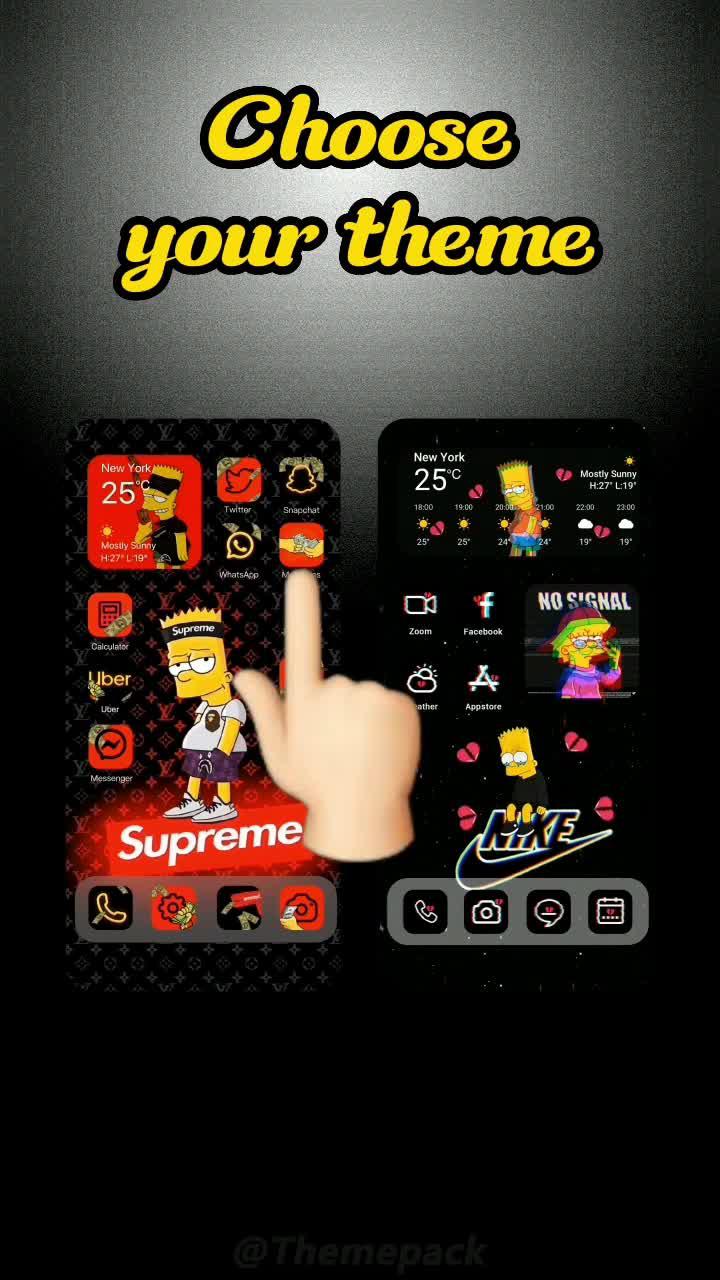 Set exclusive widgets & themes for your Phone