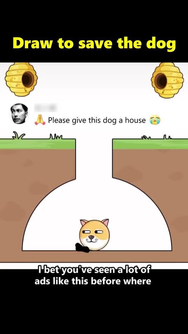 Draw to save the dog from the bees