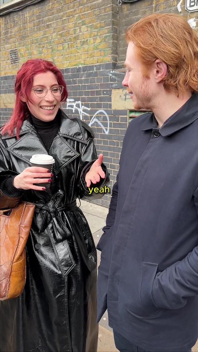 Be Weird @Hinge 🖤  #hingepartner #meetcute #hinge #howcouplesmeet #love #london #streetinterview #foryou #foryoupage #fyp 