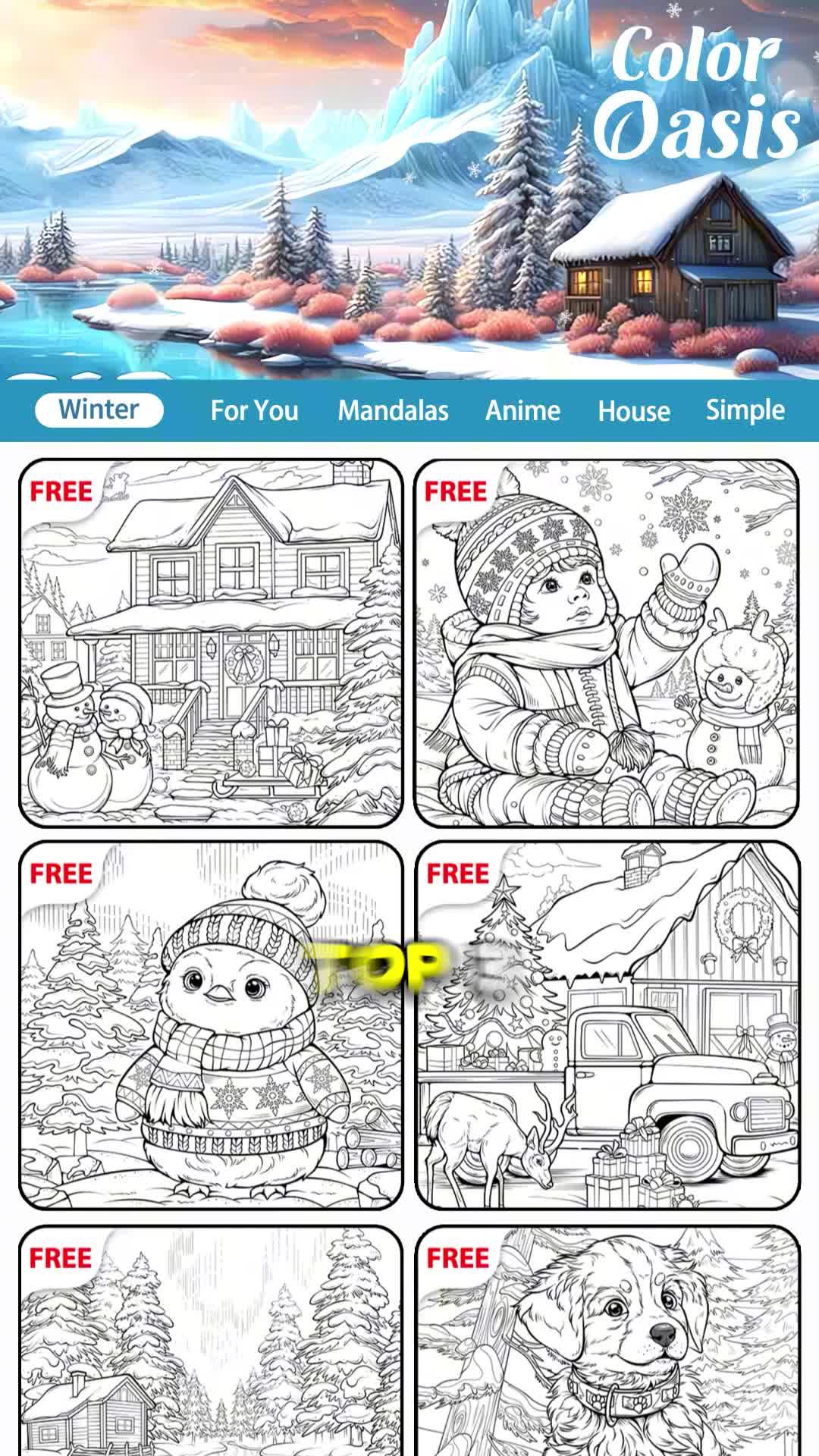 Free coloring game, calm and relax your brain