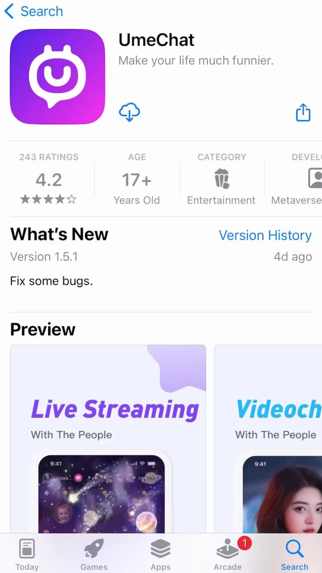 1 on 1 Live Video Chat, No Limits