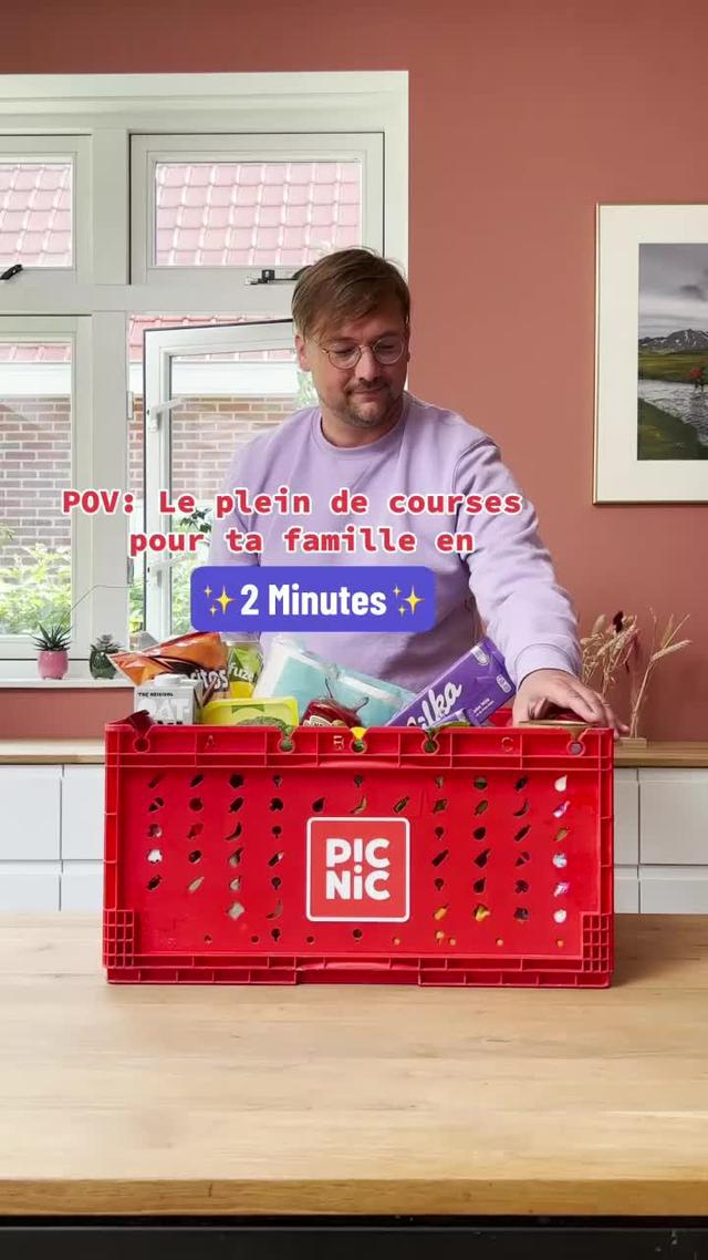 Le plein de courses à portée de clic ! Picnic livre gratuitement chez vous !