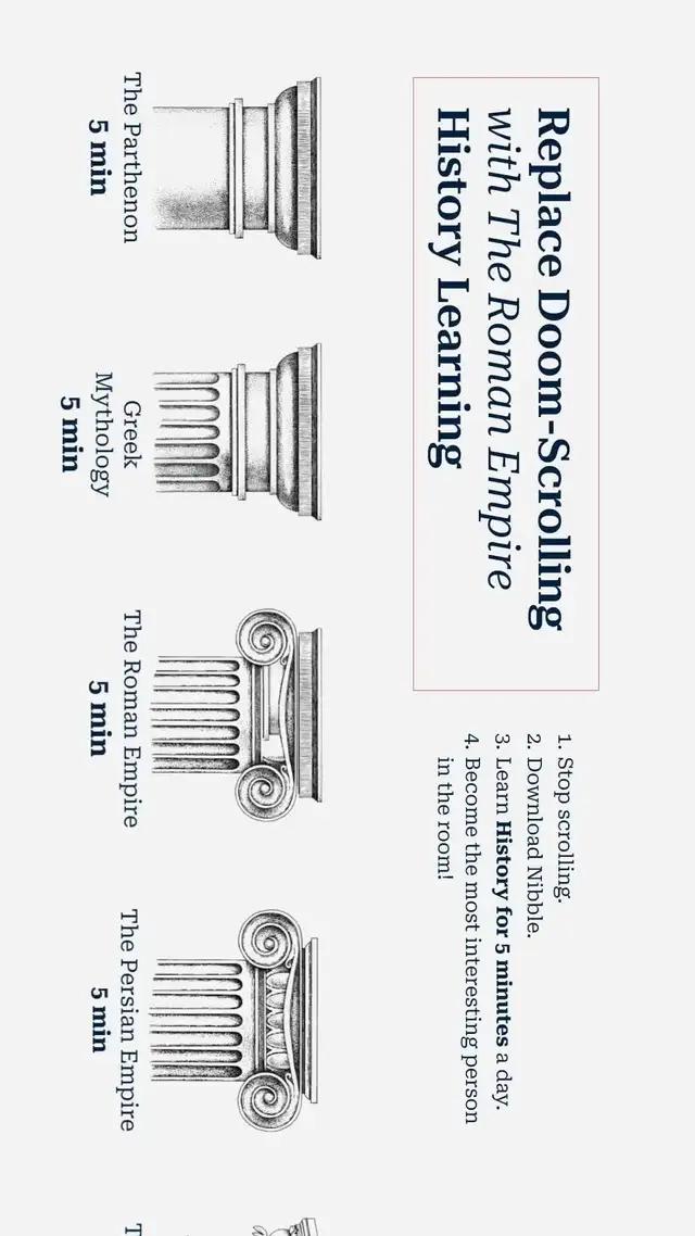 Turn self-development into laid-back and easy leisure with bite-sized History lessons and quizzes!