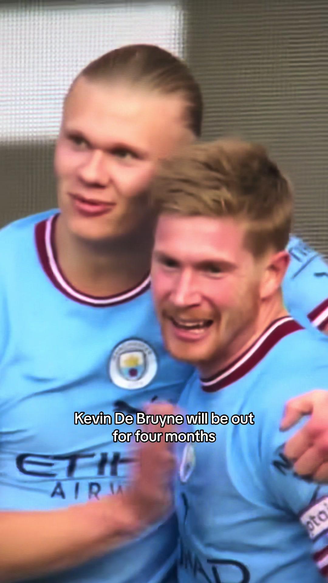 Kevin De Bruyne will be out until 2024 😳 #mancity #kevindebruyne #epl #futbol #footy #sports #haaland