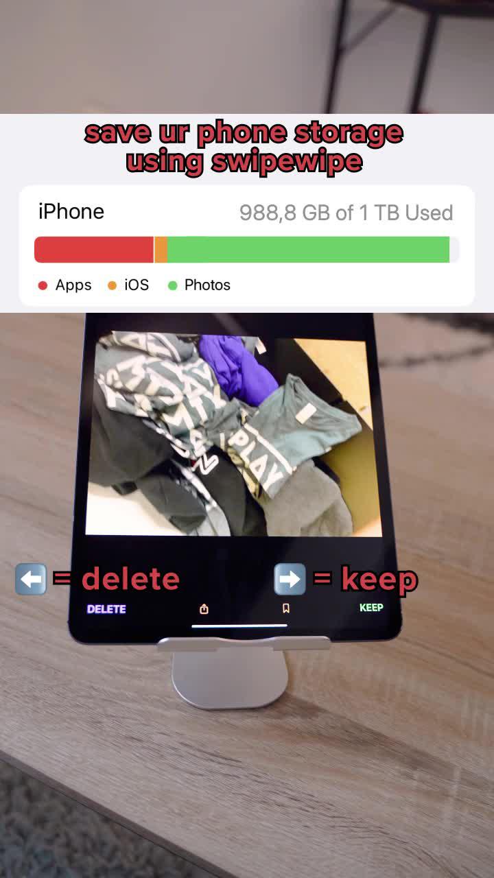 The swipe wipe app is Best way to clear storage🥰 #swipewipe #storagecleanerapp #fyp #viral #trend