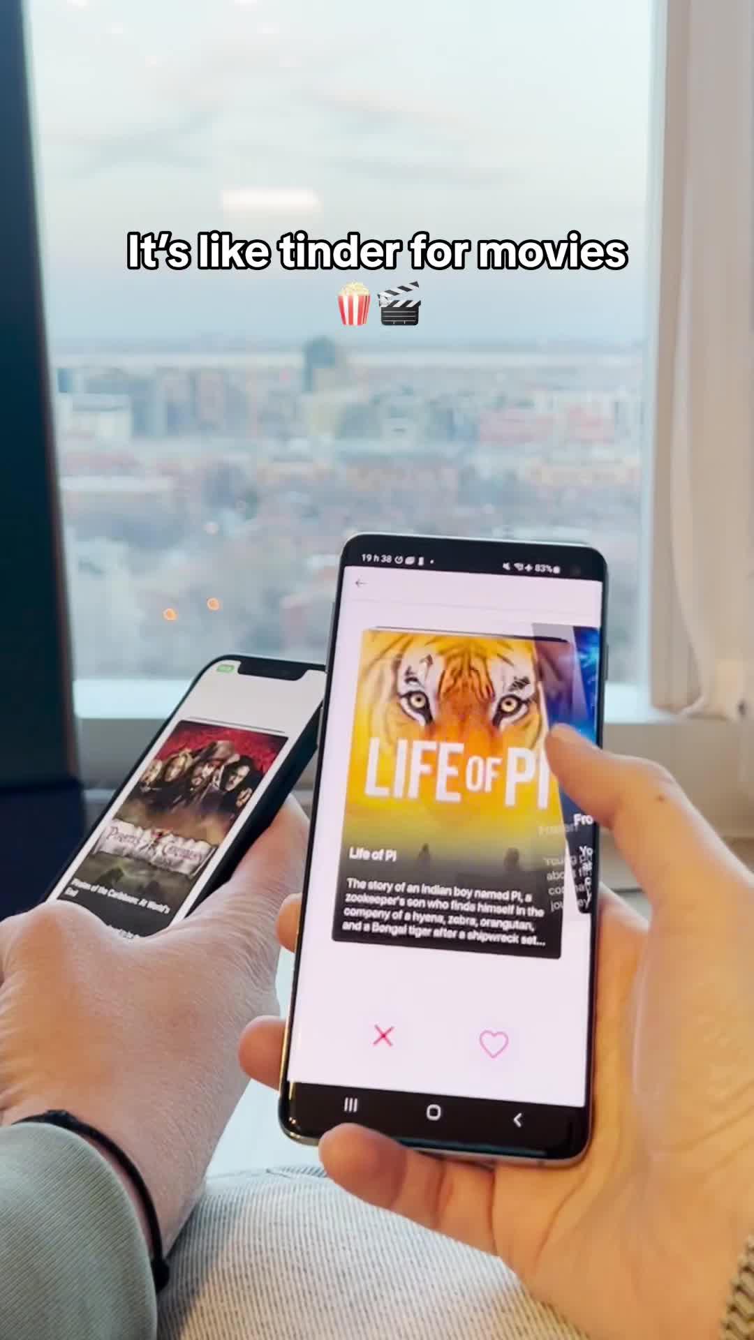 Match to watch! Swipe right to watch and left to skip!