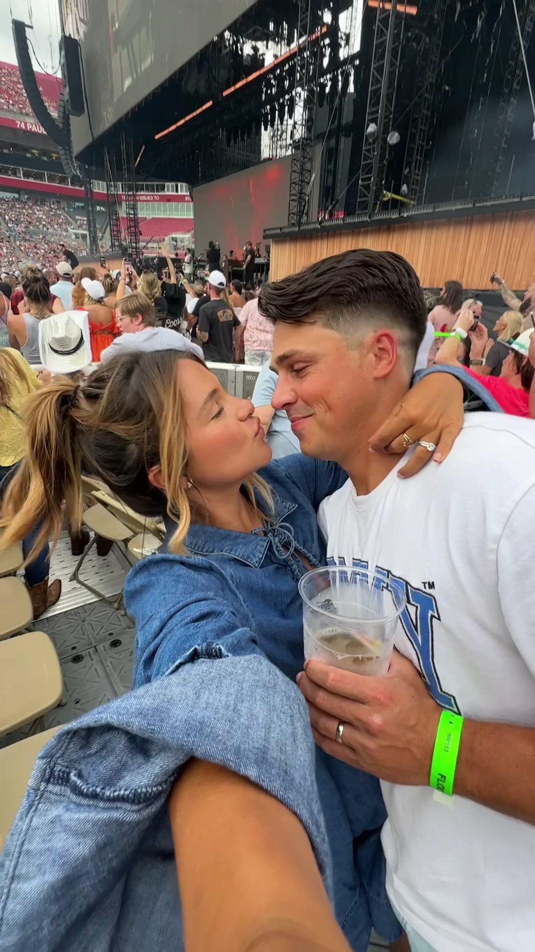 last date night before baby girl thanks to @TickPick 🥹🤠✨🫶🏼  #morganwallen #wallen #morganwallentiktok #morganwallenconcert #morganwallenconcertoutfit #concert #country #wallentok