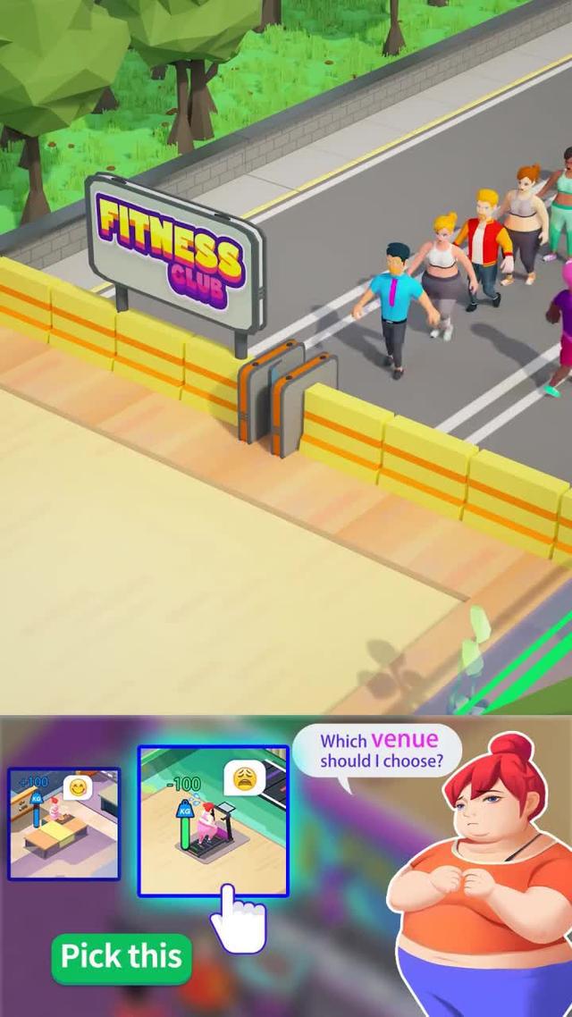 Train your success with our Fitness Simulation Mobile Game!
