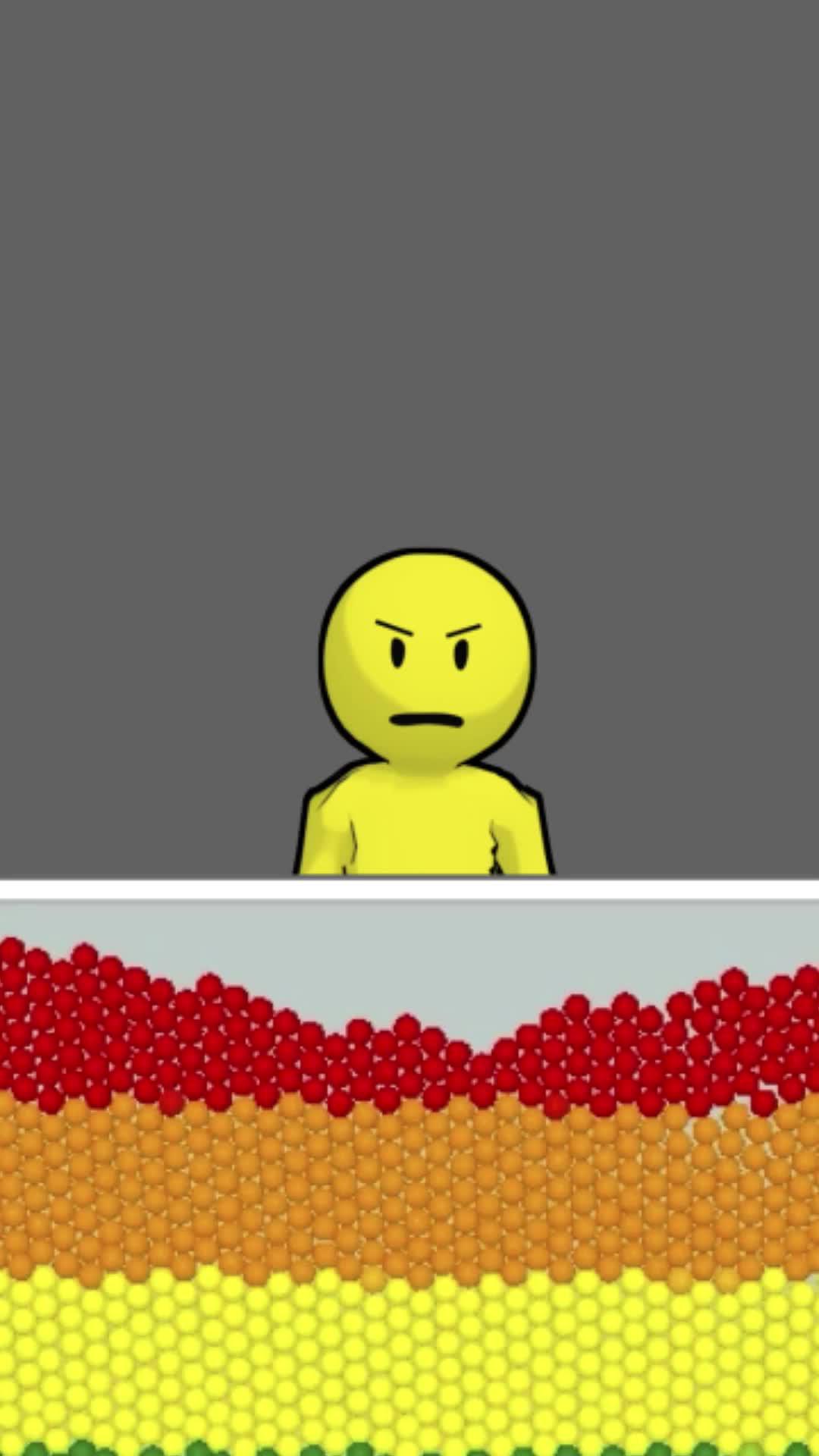 Release the pin to drop balls.