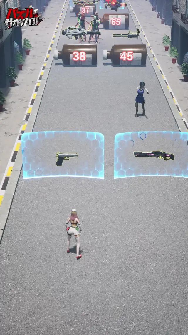 ゾンビ接近中！パズルを解いてやっつけろ！