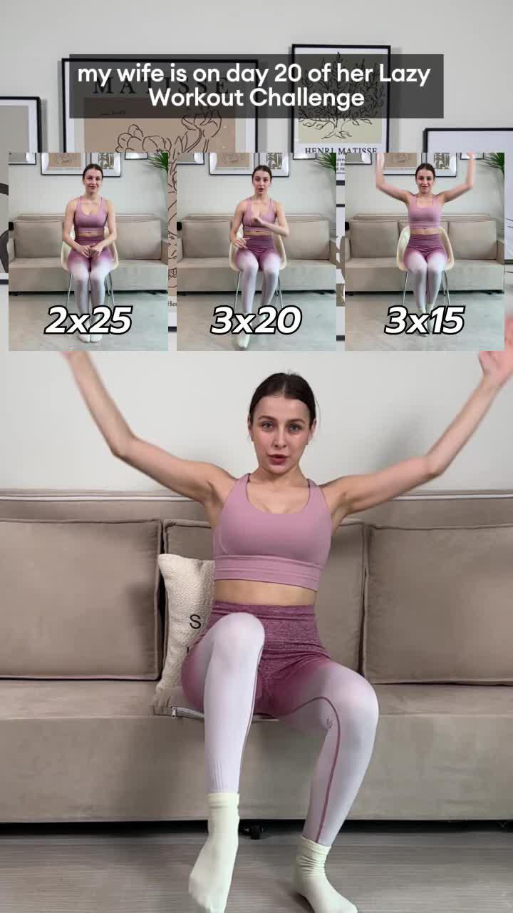 Lazy girl workout! Workout at home at any time, without equipment.
