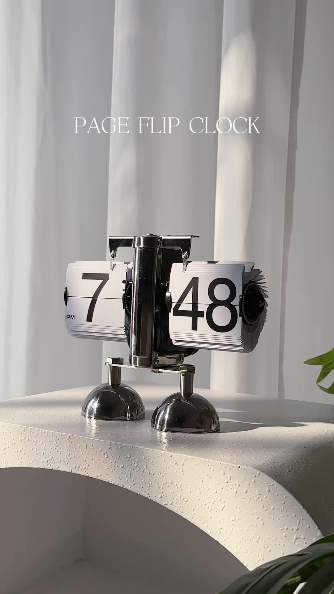 Retro Tuming Page Clock. Free for Now. #fyp #retro #retroflipclock #retroclock #unboxing #desktop #clock #goodthings #foryou #free #homefinds
