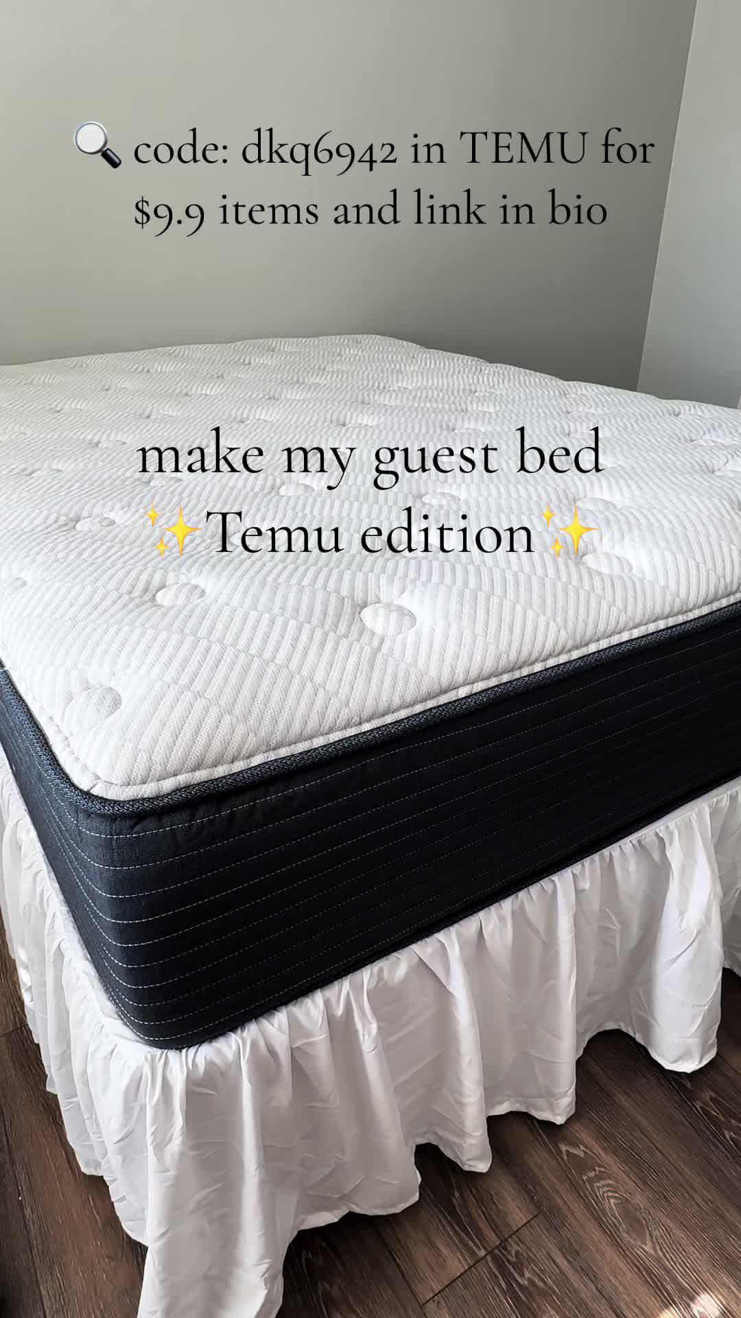 slowly but surely working on each room aaaaand pretty soon this room is going to be done 🙈 🔍code: dkq6942 in TEMU s3arch bar or 🔗 in bi0 for $9.9 items (App new users only with qualifying orders) 🛏 Free shipping on items shipped from Temu, Free Returns for up to 90 days #musthaves #temufinds #temuhaul #newbedding #duvet #bedroominspo #bedroomgoals #beddingsets #homeinspo #refreshing #moving #guestbedroom