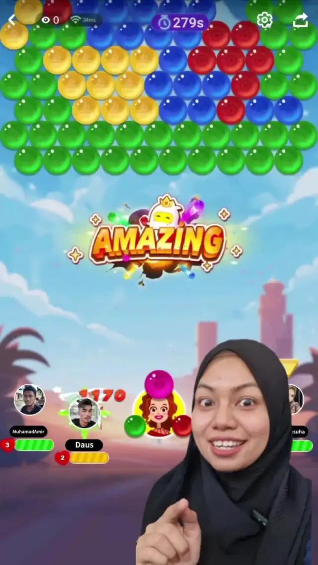 Hi, korang sis nak ajak main game Boom Shooter jom, yang best korang boleh ajak kawan-kawan main sekali tau! Ok jom try sekarang 🥰 #Game #OnlineGame #BoomShooter #BubbleBoom