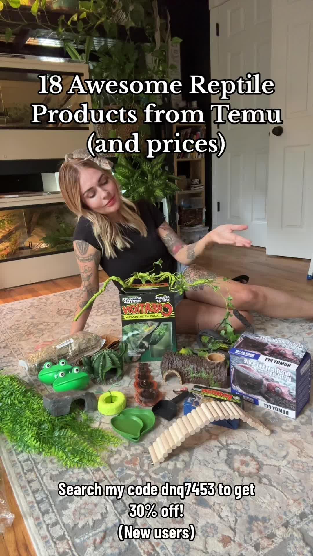 💰Download the TEMU App! 🔍 Search my code dnq7453 to get 30% off as new users! I can honestly say, I was pleasantly surprised that not only does Temu even have reptile supplies, but they are actually decent for the price! If your shopping on a budget, Temu is definitely worth checking out! #temufinds #temuhaul #reptiles #reptilekeeper #reptilecare #pets