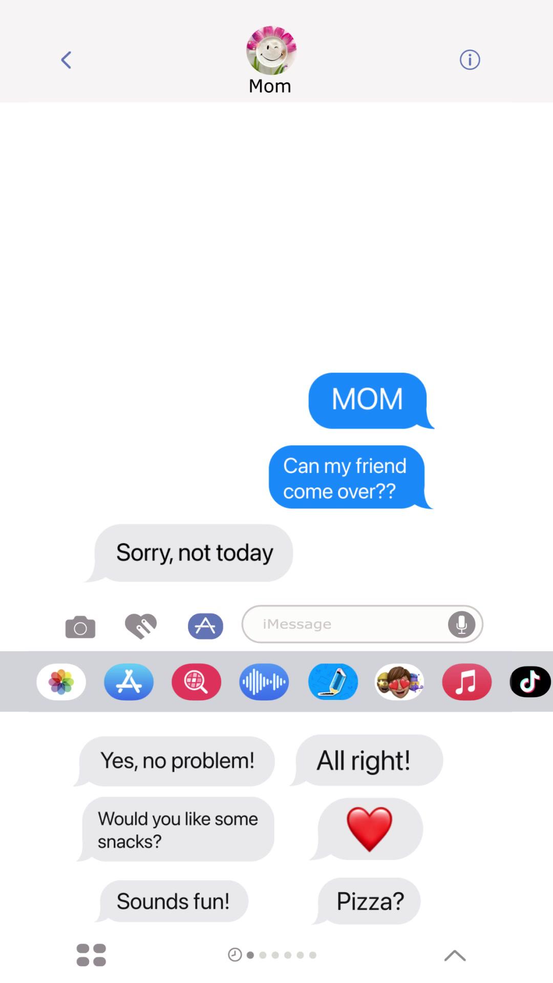 Always best to ask 🤭 Download the ‘Texts Food’ pack in the app! #stickery #funnystickers #imessage #imessagestickers #iphonetricks #imessagetricks #imessageprank #funnyvideos #funnysticker #funny #prank #sticker #stickers #trick #tricks #messages #text #texts #mom #friend #askingmymom #mother #invite #snacks