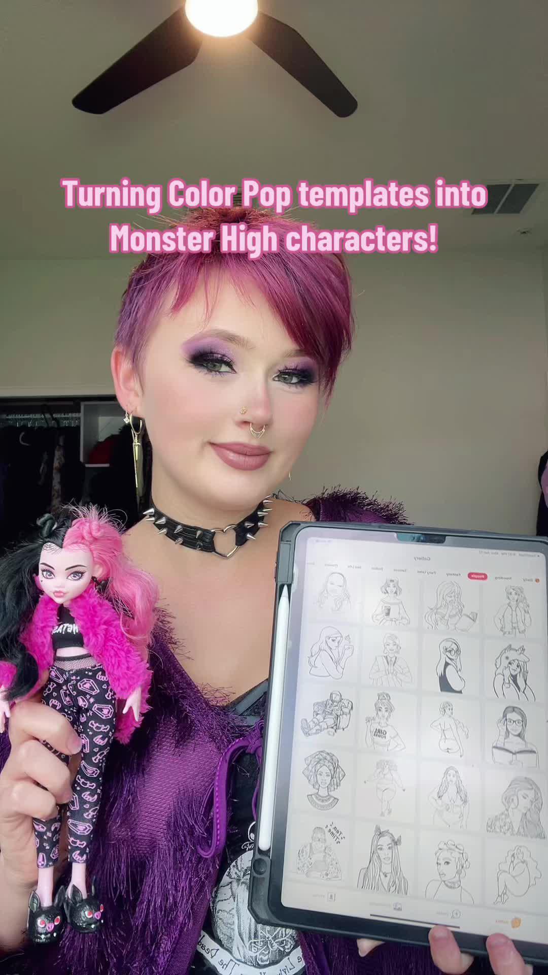 Which one was your fav? 🤔#colorpop #digitalcoloring #monsterhigh #monsterhighg3 #draculaura #twylaboogeyman #goth #emo #scene  #greenscreen