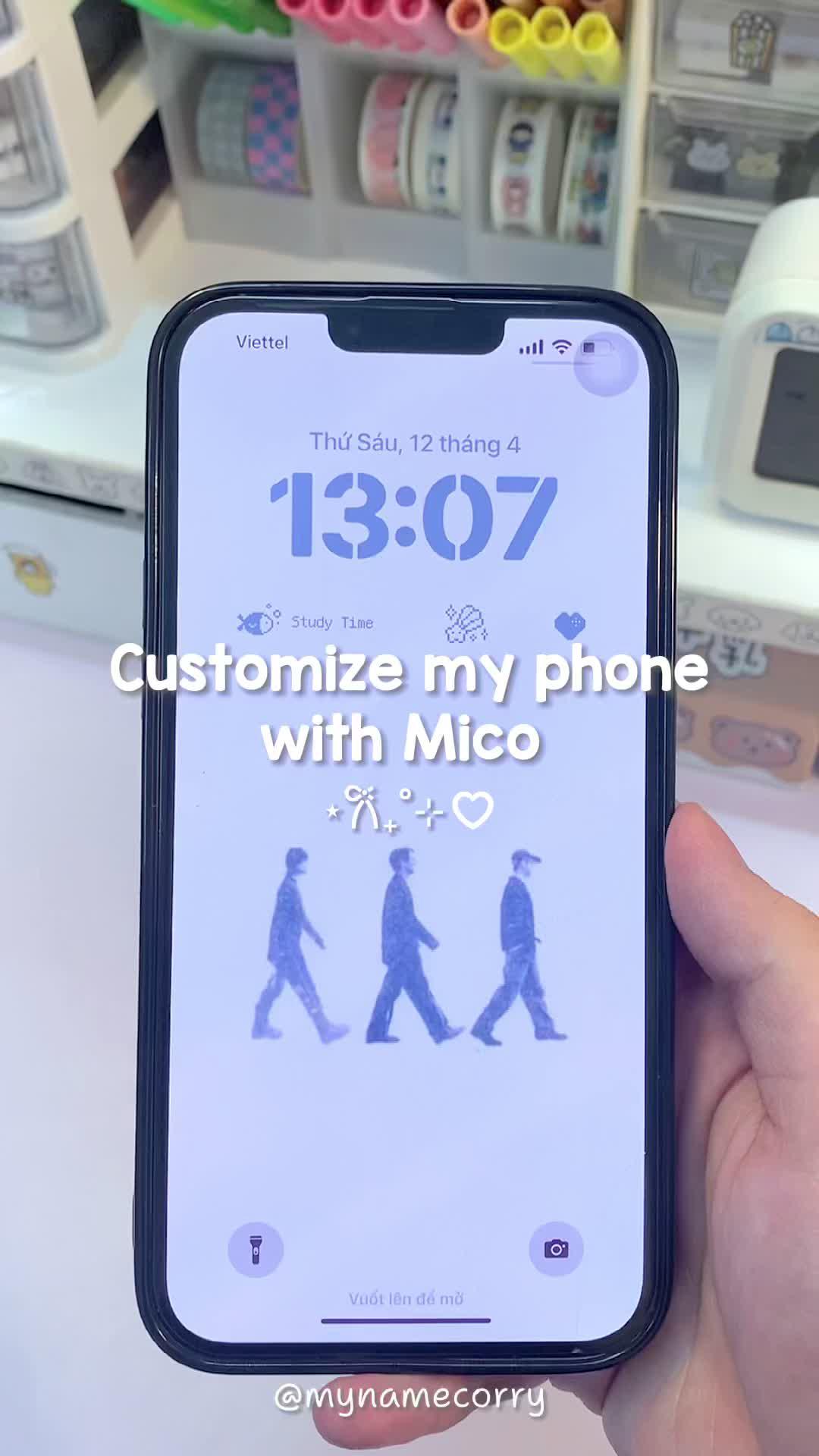 customize my phone with @Mico-Aesthetic Screen Maker #lockscreen #customized #wallpaper #micoapp #viralvideo
