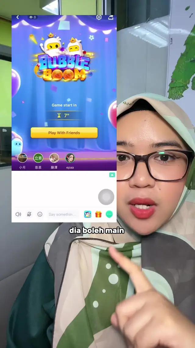 Replying to @tok Ina lovely try lah download and main games Bom Buih dengan kawan2 #game 