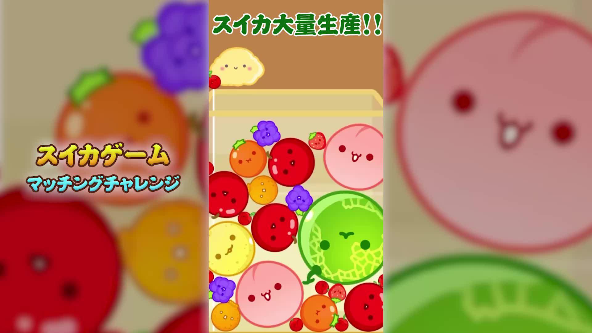 最終目標は合体して大きなスイカになることです!