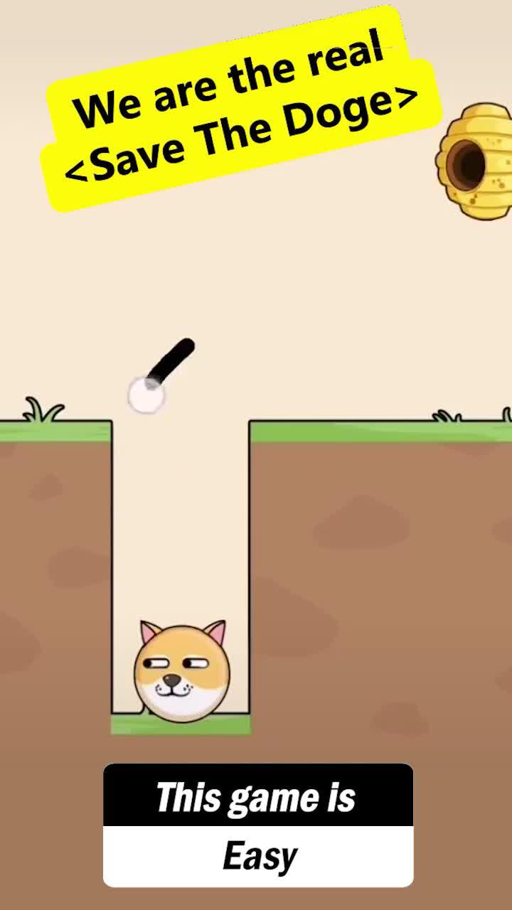 My dear!could you help those cute doge escape from the bees