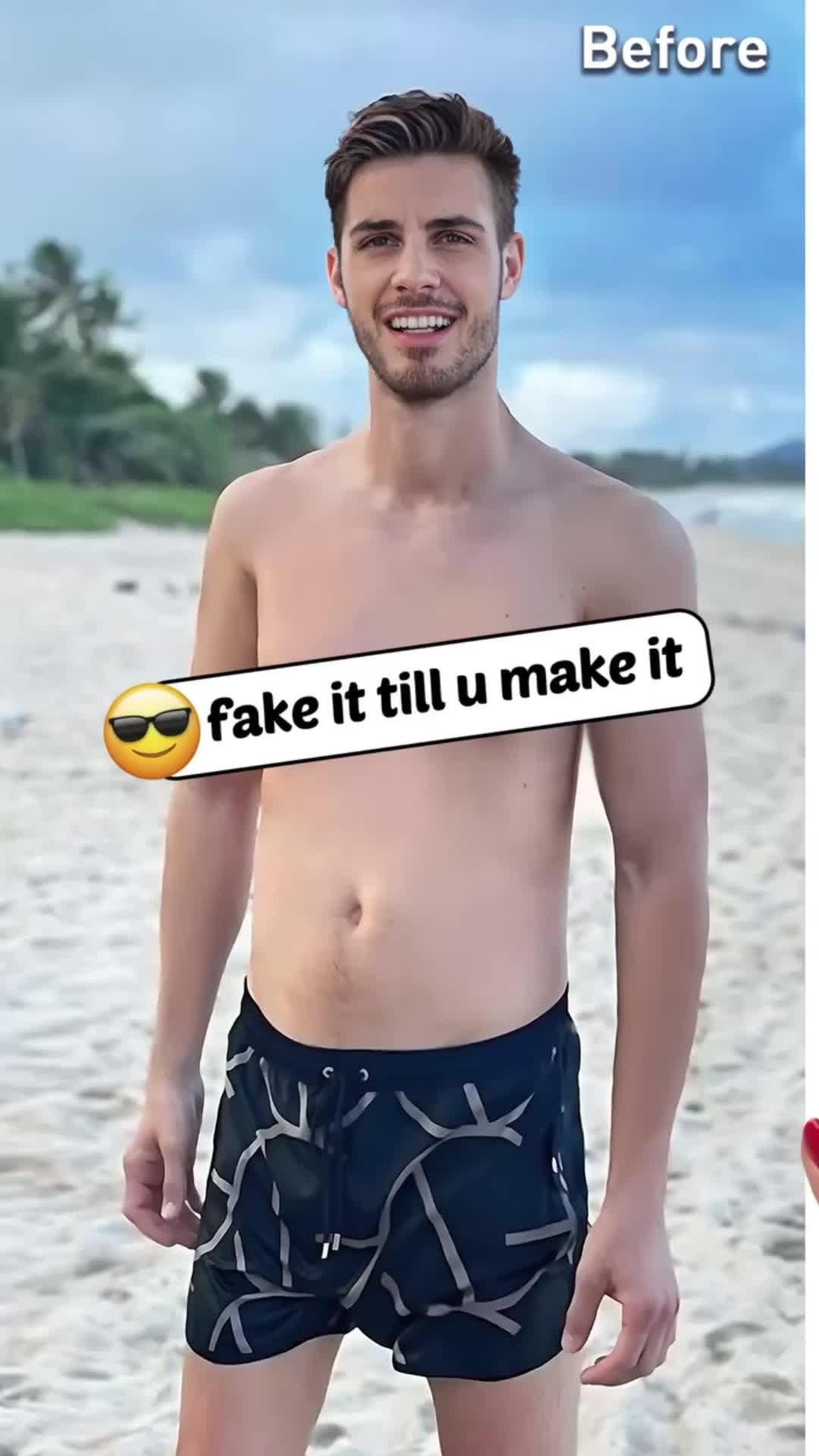 AI body shape and muscle beautification with one click, download for free to try