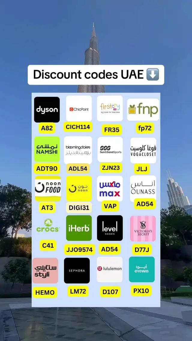 Discount codes uae