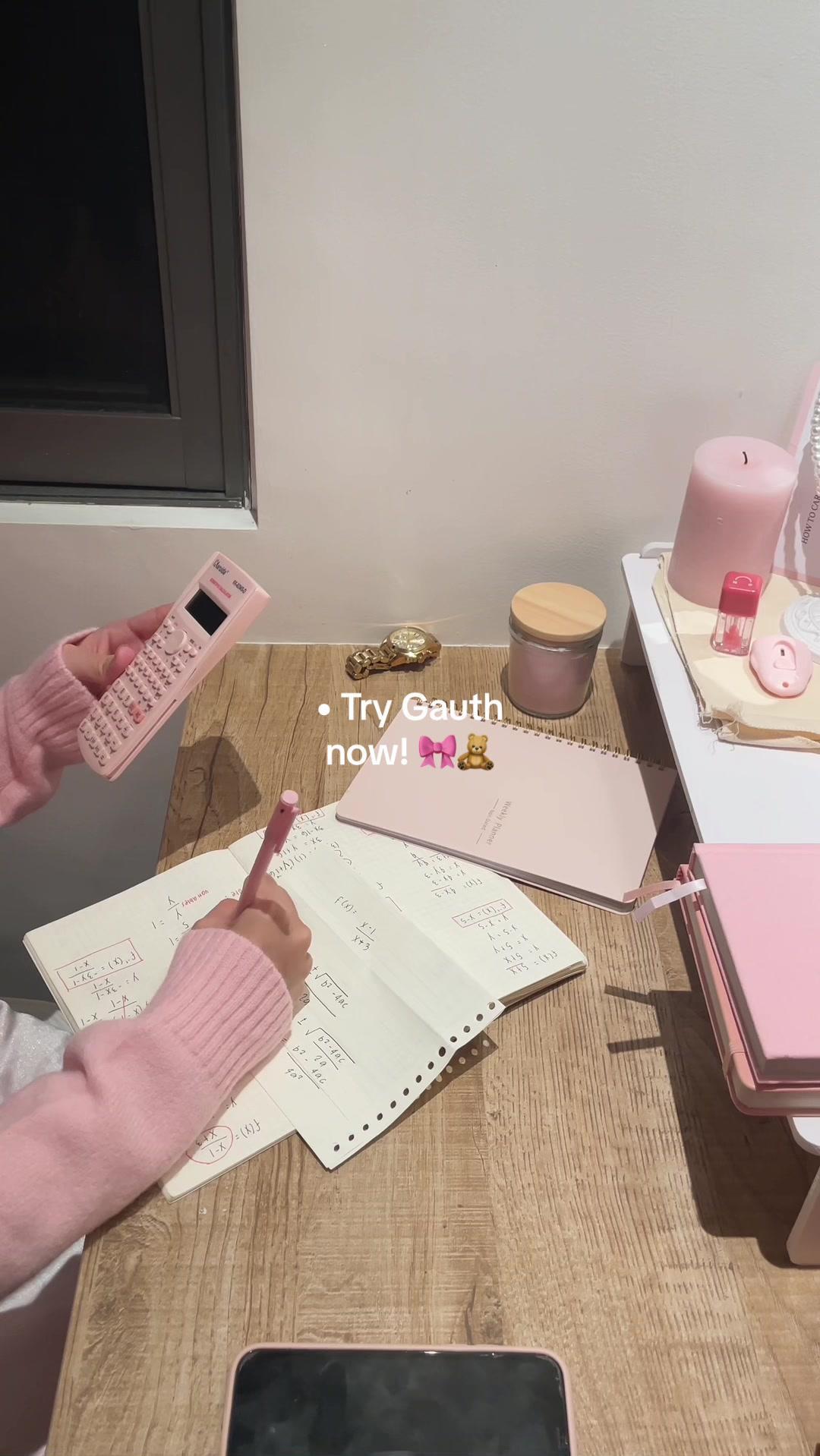 my new semester essential! not just easy to use but also very convenient for all students! Try @Gauth now! 🎀📝💌  #gauth #schoolhack #ai #college #studytok #studywithme #girlythings #pinkaesthetic #softgirl #aesthetic #softlife #fyp 