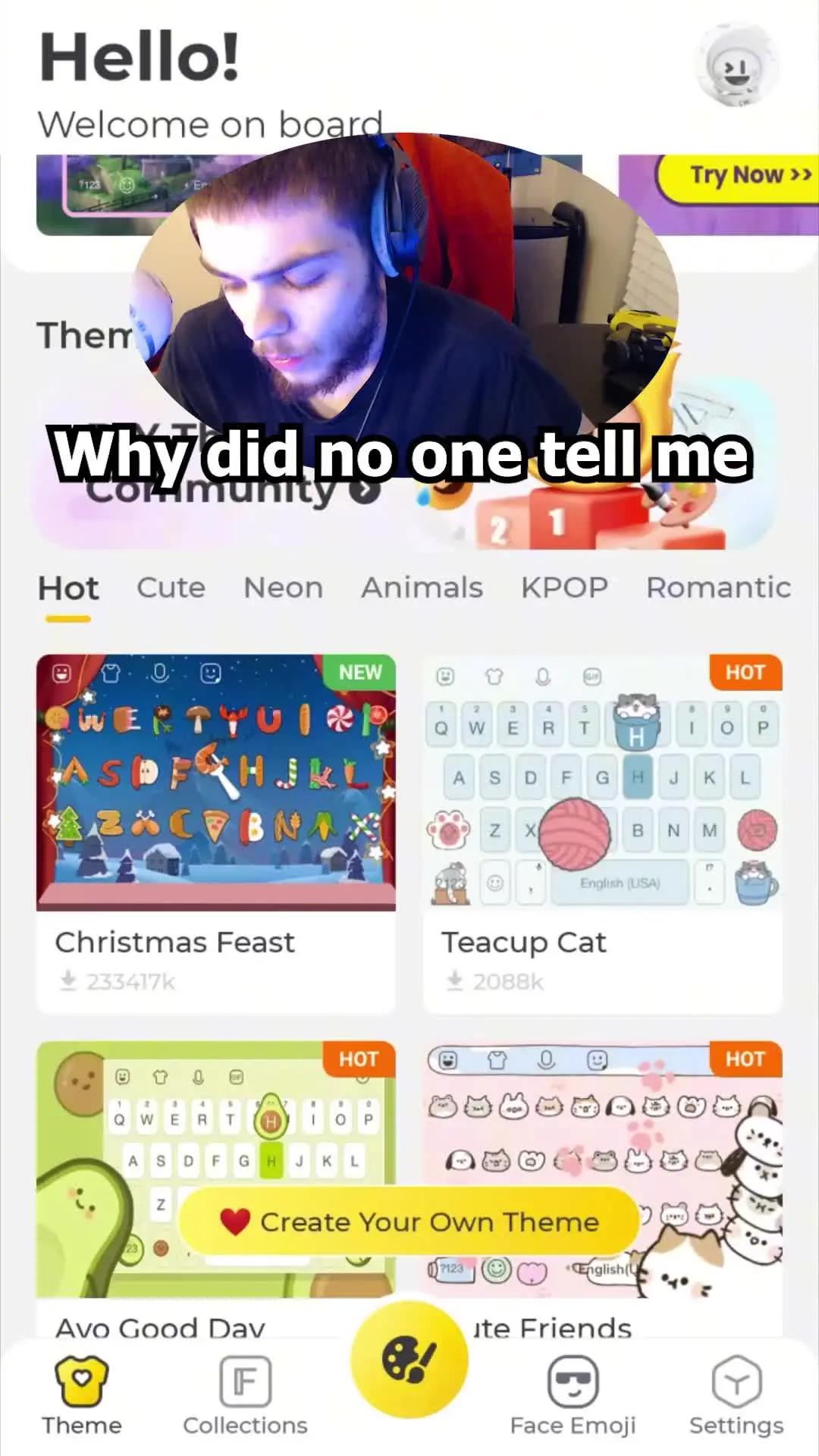 Emoji, special themes, textart... You can choose as you want