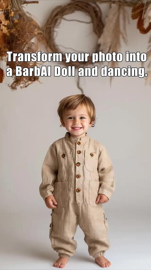 Watch the magic unfold as your photo transforms into a BarbAI Doll, dancing into the spotlight 