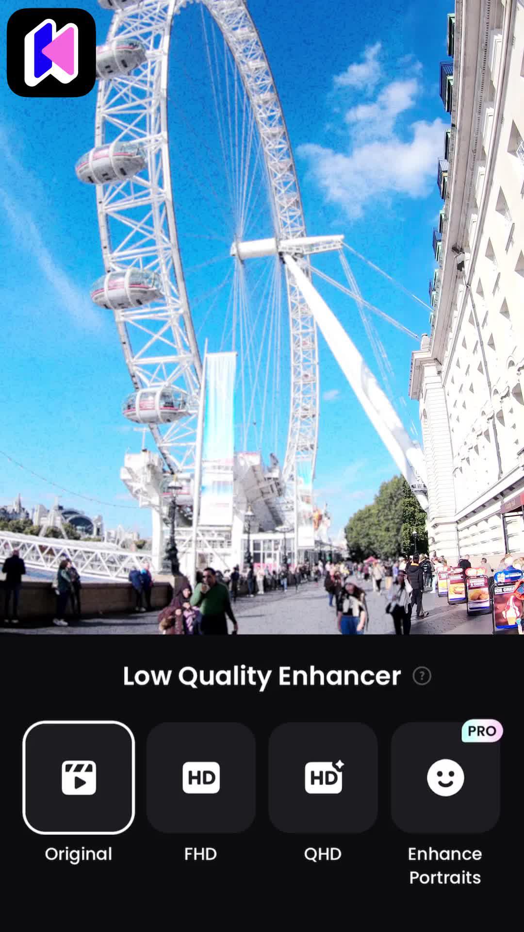 Download Kapp. Brighten your video in each frame.