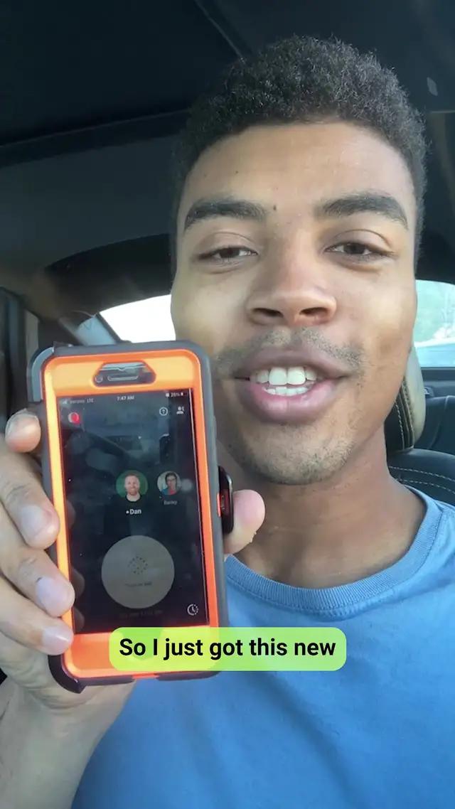 Push a bottom to talk.