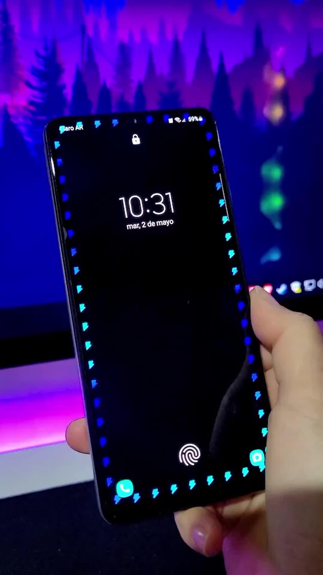 Display edge lighting colors