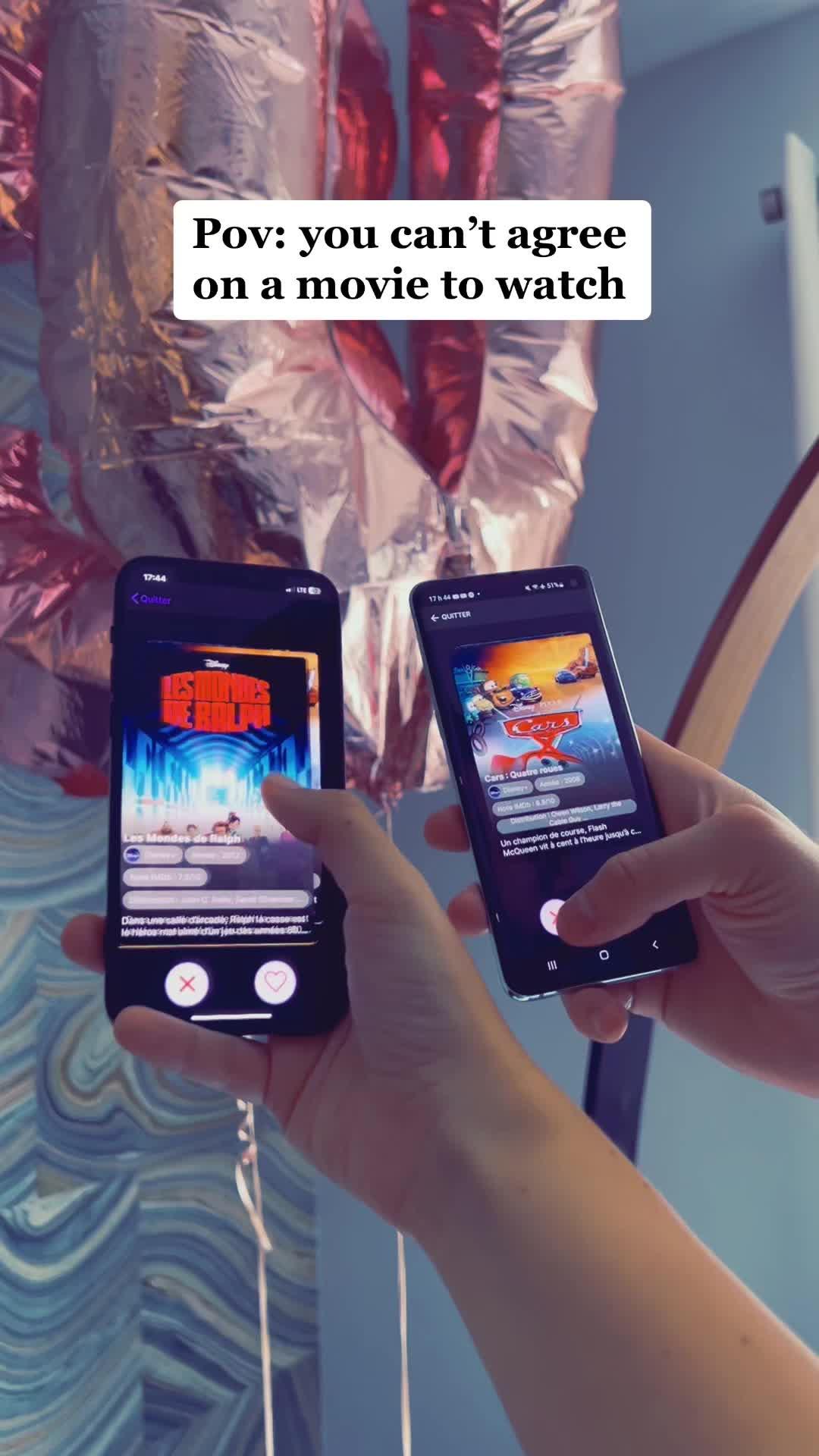 Match to watch! Swipe right to watch and left to skip!