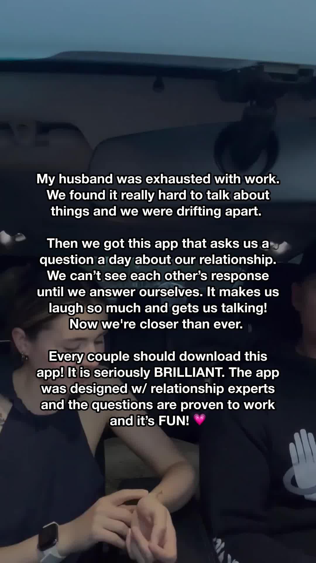 I need to thank the couples app Paired that helped me get through this.