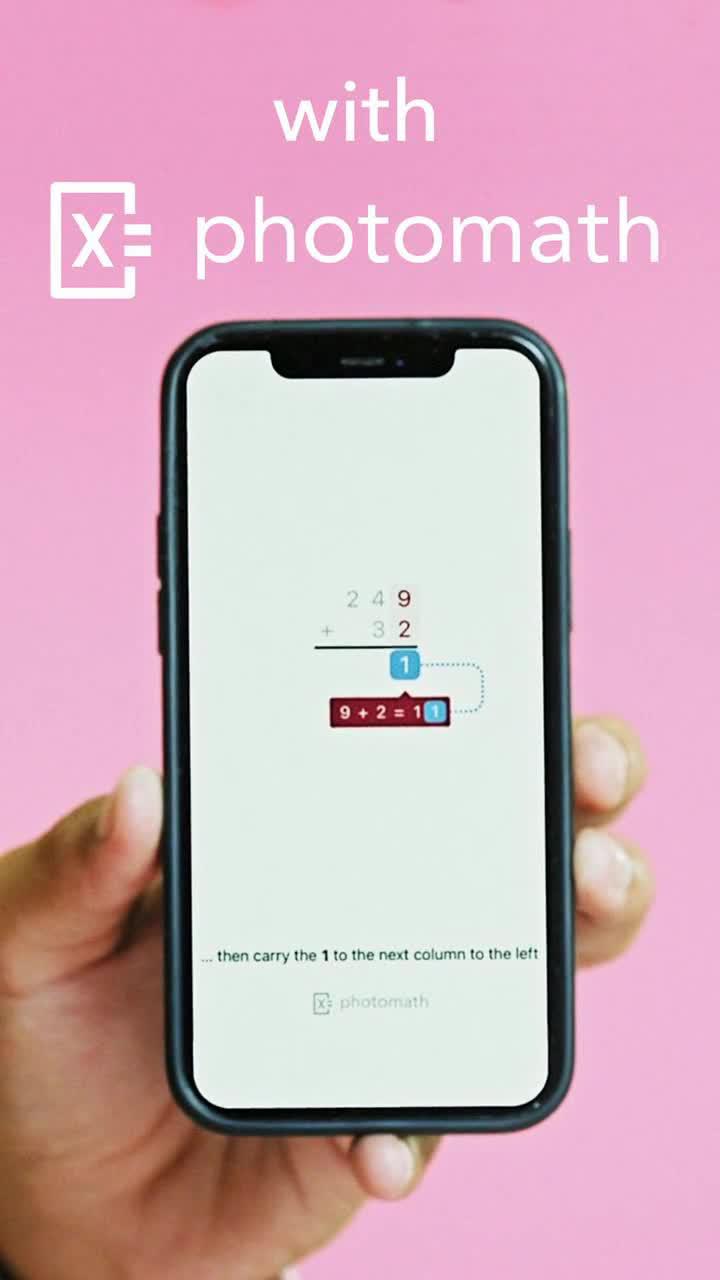Get math with Photomath!
